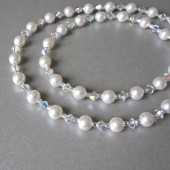 Pearl and crystal necklace