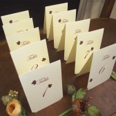 Table numbers - Delicate leaves