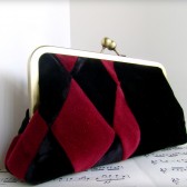 Harlequin Velvet Purse