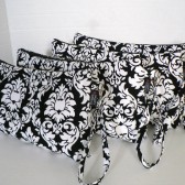 Black and white damask