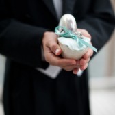 Beach Wedding Pearl Nautilus Shell Ring Bearer Pillow