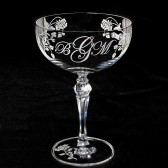 Monogrammed Champagne Saucer