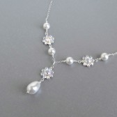 rhinestone flower necklace