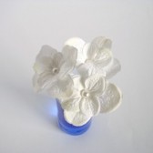 3 Bridal Hydrangea Flowers Hair Pins