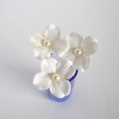 3 Bridal Hydrangea Flowers Hair Pins