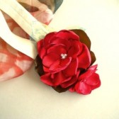 Red garden roses Boutique Style - headband