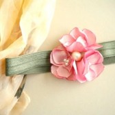 Pink hydrangea Boutique Style - headband