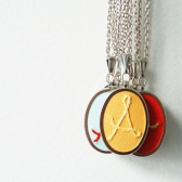 Custom Embroidered Initial Necklace