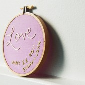Custom Embroidered Wedding Date and Bride and Groom Names