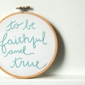 Embroidered Wedding Vows Keepsake Wall Art