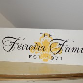 Custom Sign with Family Name & Damask