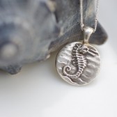 Fine Silver Sea Horse Necklace