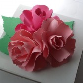 Favor Box embellishment - handmade paper flowers designed by Dragonfly Expression