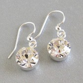rhinestone solitaire earrings