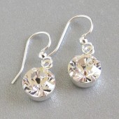 rhinestone solitaire earrings