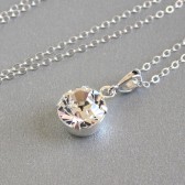rhinestone solitaire necklace