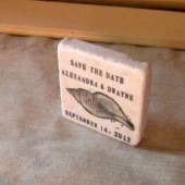 Seashell Tile Save the Date Magnets