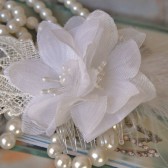 White Bridal Hair Flowers