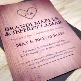 Wood Carved Wedding Invitation