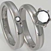 Black diamond engagement rings
