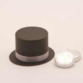 black top hat favor box