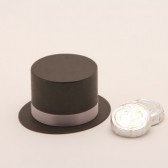 black top hat favor box