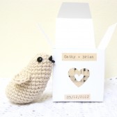Crocheted Bird in Personalized Gift Box