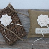 Flower Girl Basket and Ring Bearer Set