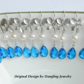 Marine blue Dangle Earrings