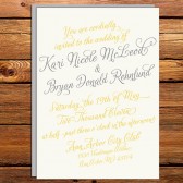 Vintage Calligraphy Wedding Invitation Set