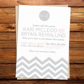 Chevron ZigZag Wedding Invitation