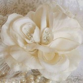 Ivory Pearl Bridal Hair Flower