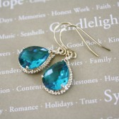 Sea Green Glass Earrings