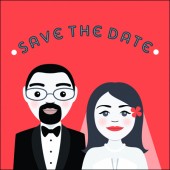 Custom Illustrated Save the Date