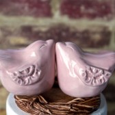 Pale Pink Love Bird Topper