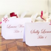 Wedding Place cards - Pink Flower