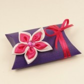 purple pillow favor box