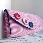 Red nautical clutch