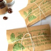 chocolate coffee beans wedding favor