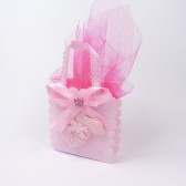 baby pink handbag favor