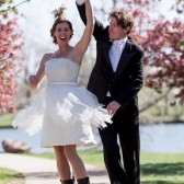 Wool Felted Bodice Short Wedding Dress