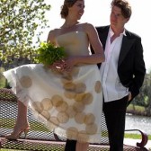 Gold Polka Dot, Two Piece Wedding Dress