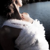 Asymmetrical Silk Wedding Gown