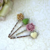 flower hair bobby pin