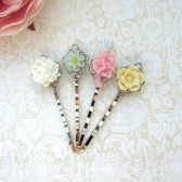 flower hair bobby pin