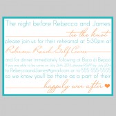 Custom Printable Wedding Rehearsal Dinner Invitation