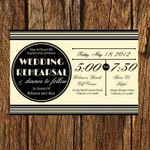 Vintage Rehearsal Dinner Invitation