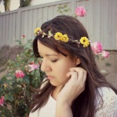 Sunny Yellow Floral Crown