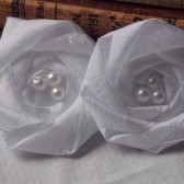 White and Pearl Flower Rosettes