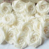 Fabric Flowers with Pearls